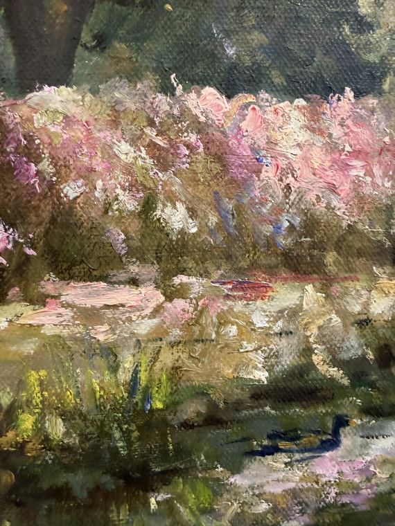 Detail of an impressionist oil painting